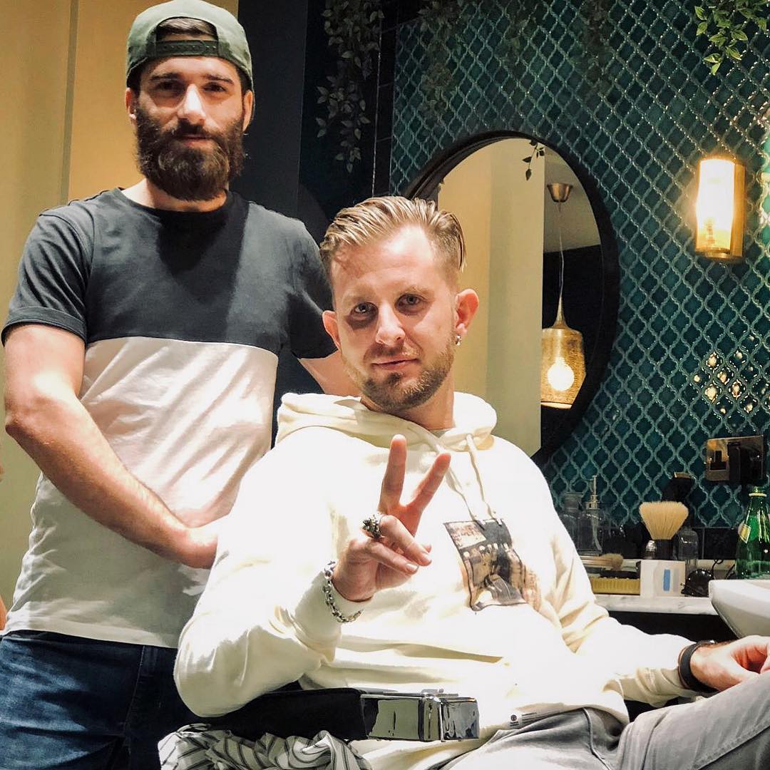 One of the brothers at Baba Barbers